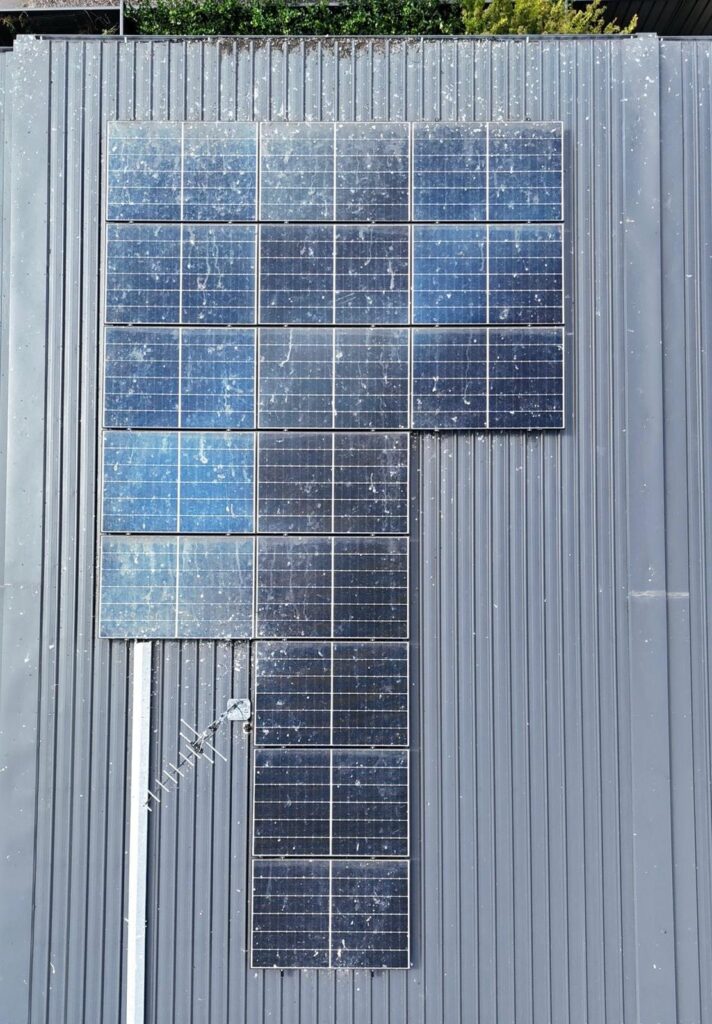 Solar panel bird proofing Canberra — mesh installation